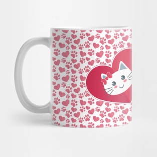 Love. Cats. Hearts. Forever Mug